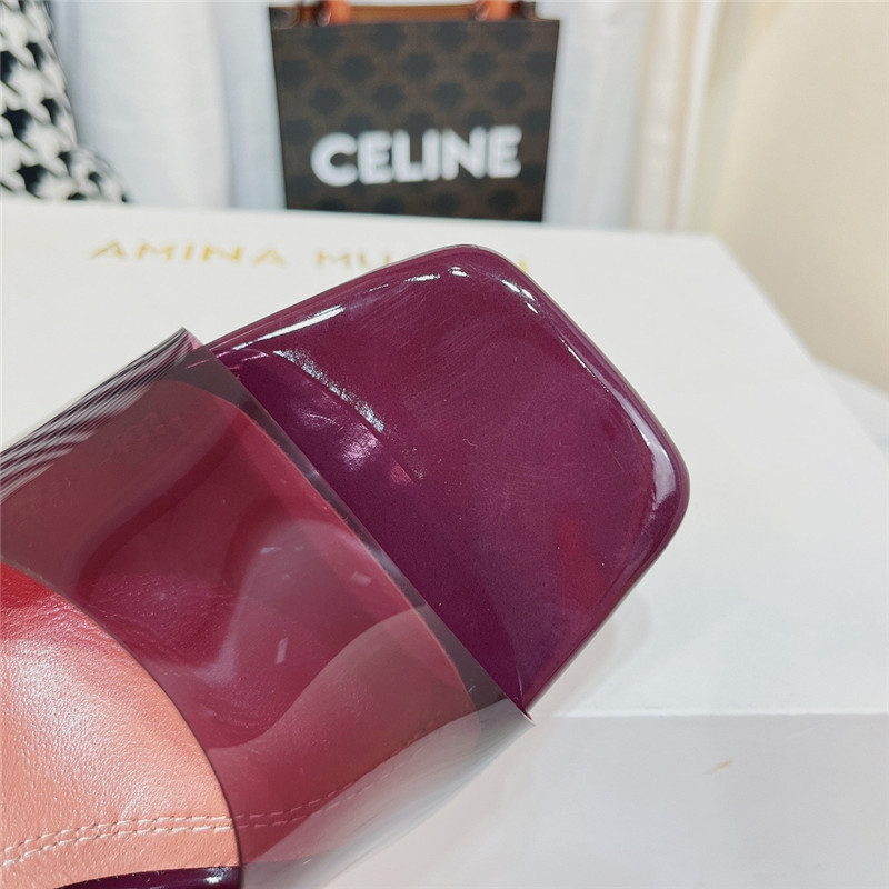 amina muaddi PVC heel pumps