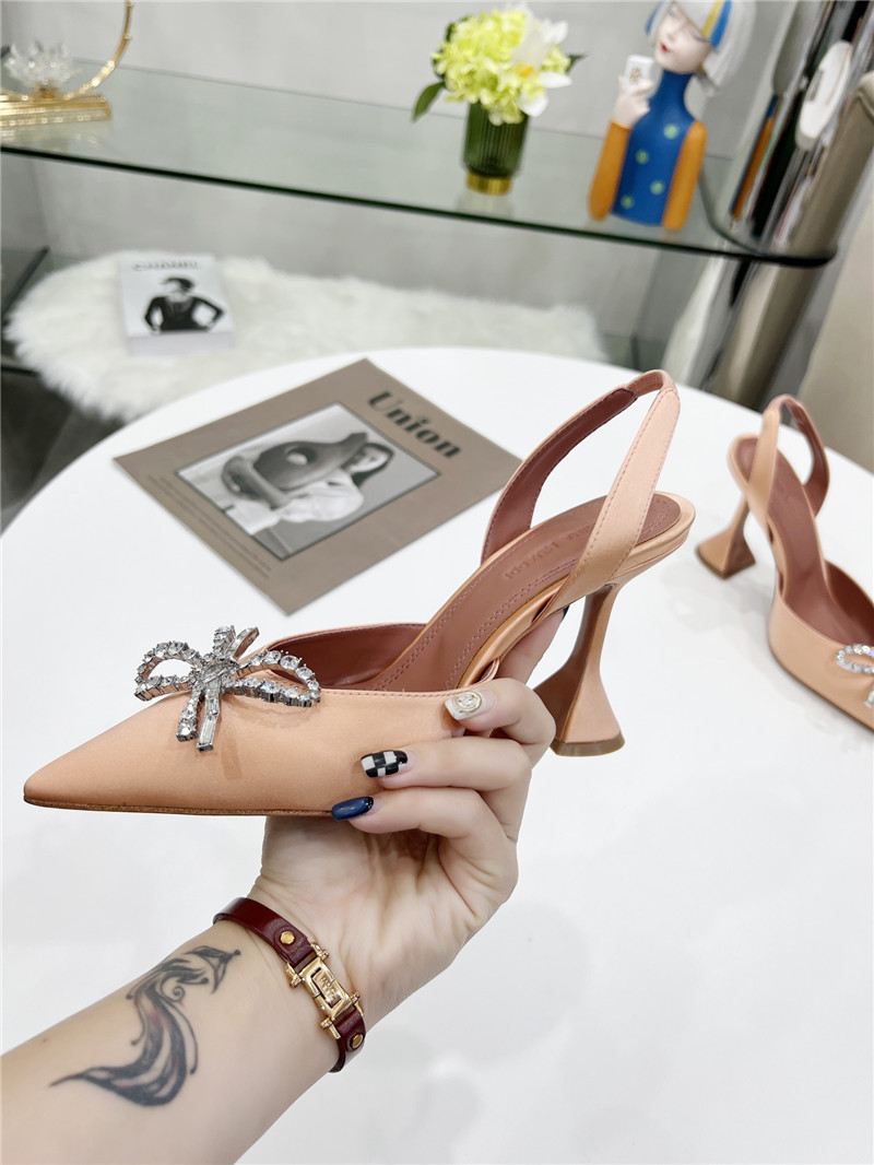 AMINA MUADDI high-end rhinestone original buckle pumps
