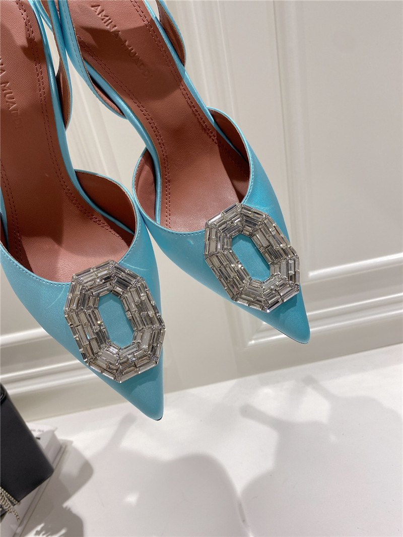 AMINA MUADDI high-end rhinestone original buckle pumps