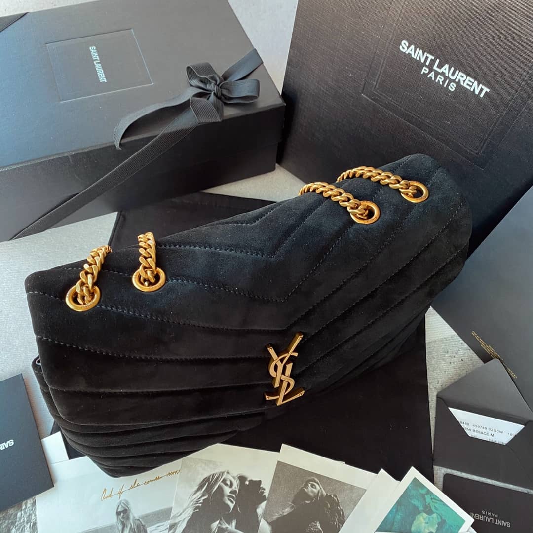 Saint Laurent Bag Dupe Loulou Monogram Quilted Velvet Shoulder Bag
