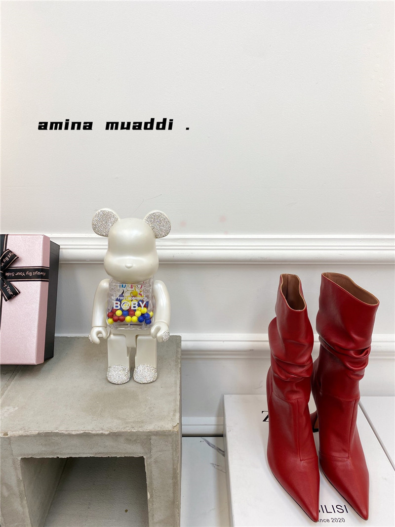 amina muaddi giorgia leather ankle boots