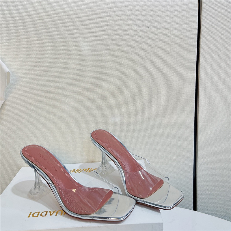 amina muaddi PVC heel pumps