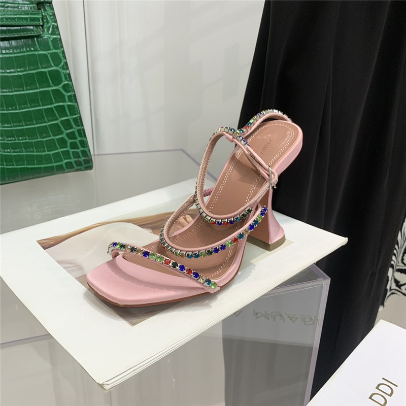 Amina Muaddi Dupes rhinestone heeled sandals