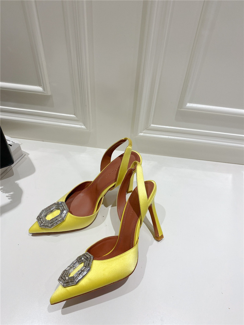 AMINA MUADDI high-end rhinestone original buckle pumps
