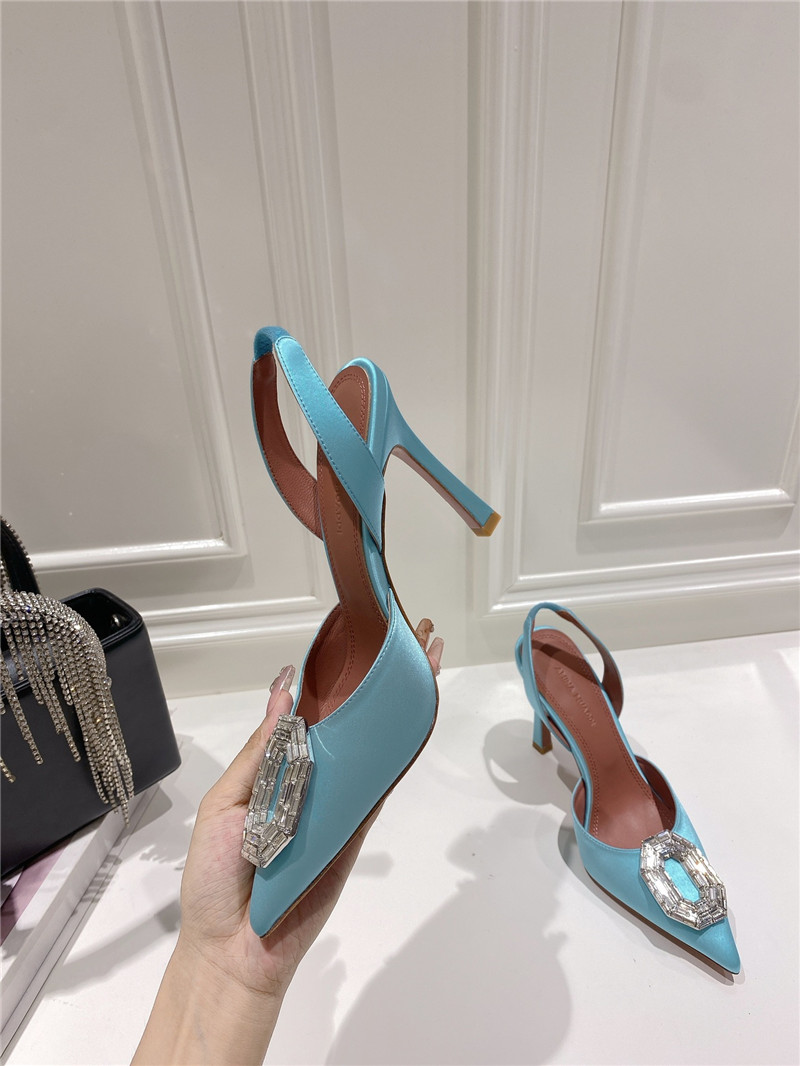 AMINA MUADDI high-end rhinestone original buckle pumps