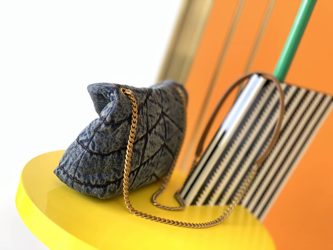Saint Laurent Loulou Denim Shoulder Bag