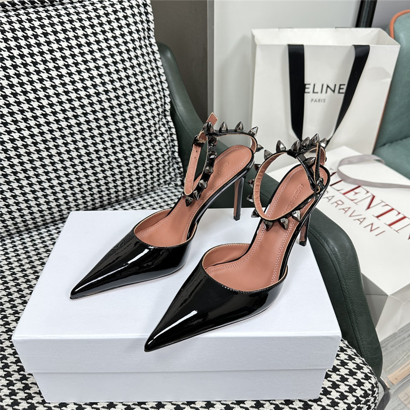 amina muaddi high heel sandals