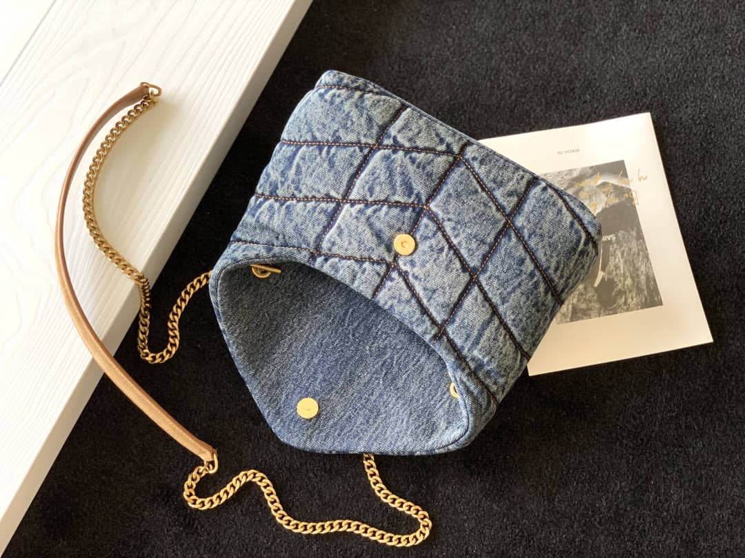 Saint Laurent Loulou Denim Shoulder Bag