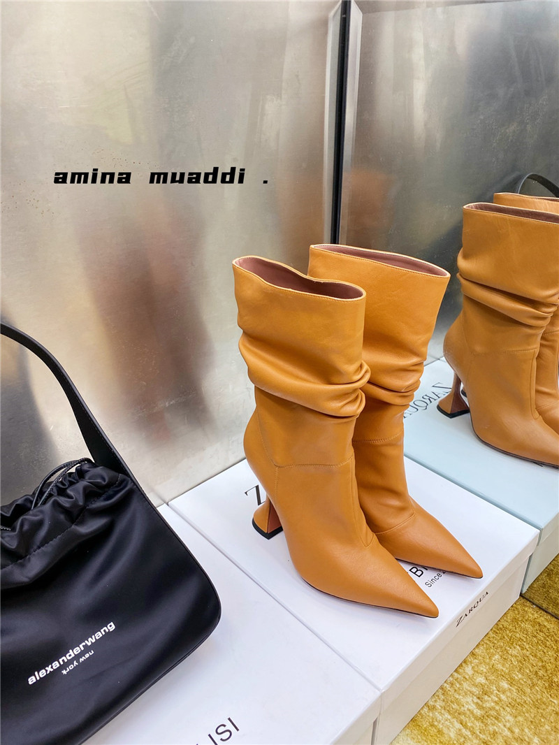 amina muaddi giorgia leather ankle boots