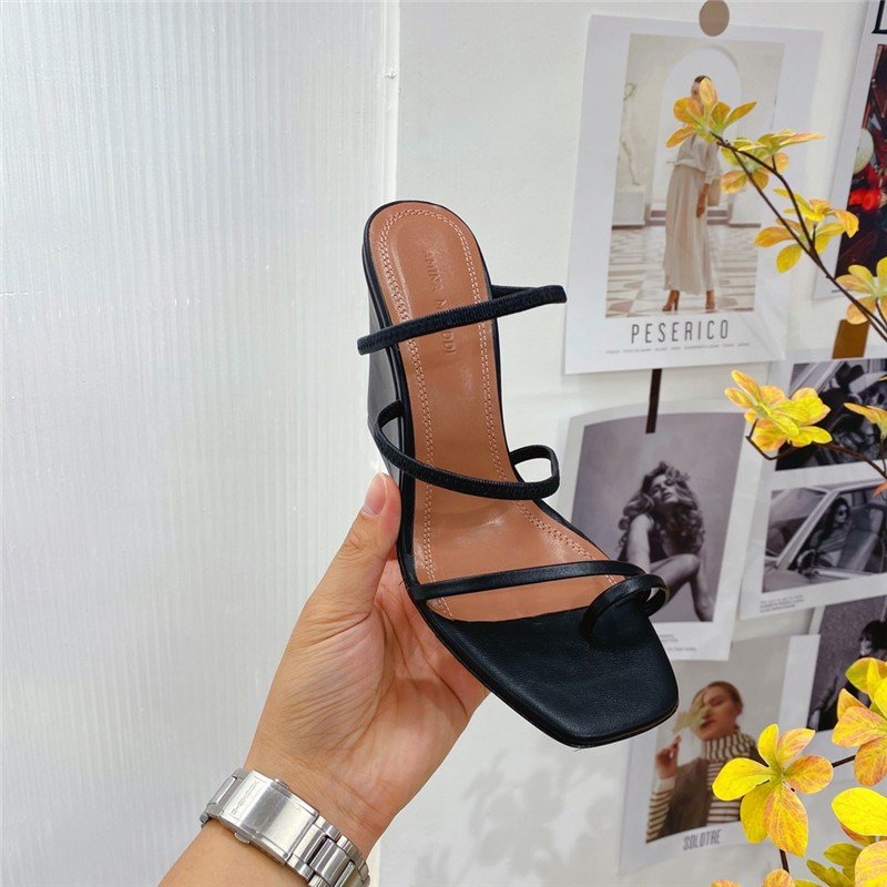 Amina Muaddi Dupes wedge slippers