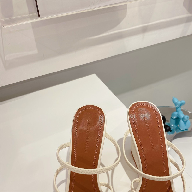 Amina Muaddi Dupes wedge slippers