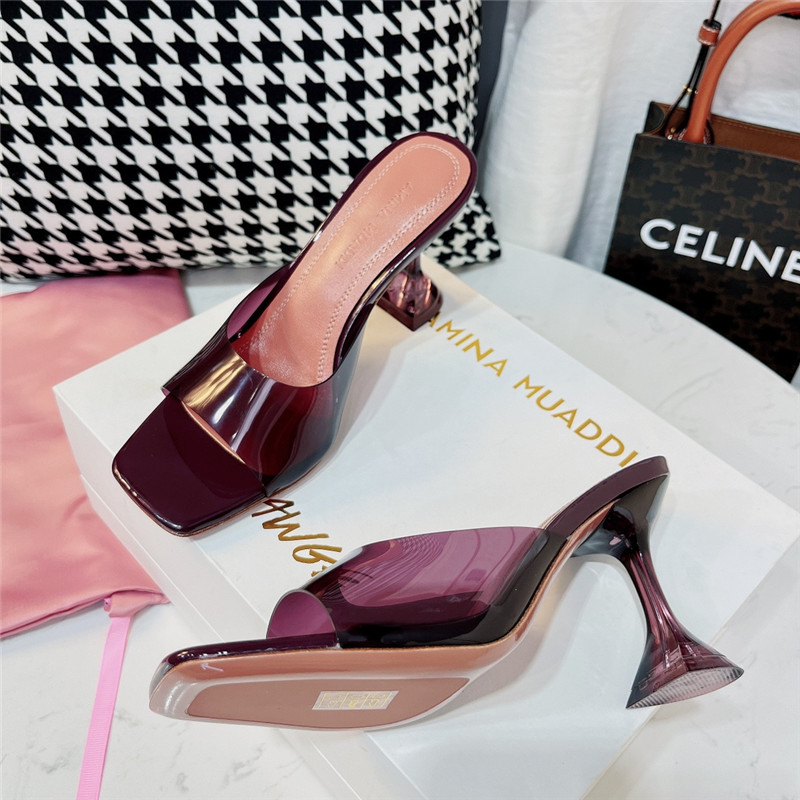 amina muaddi PVC heel pumps
