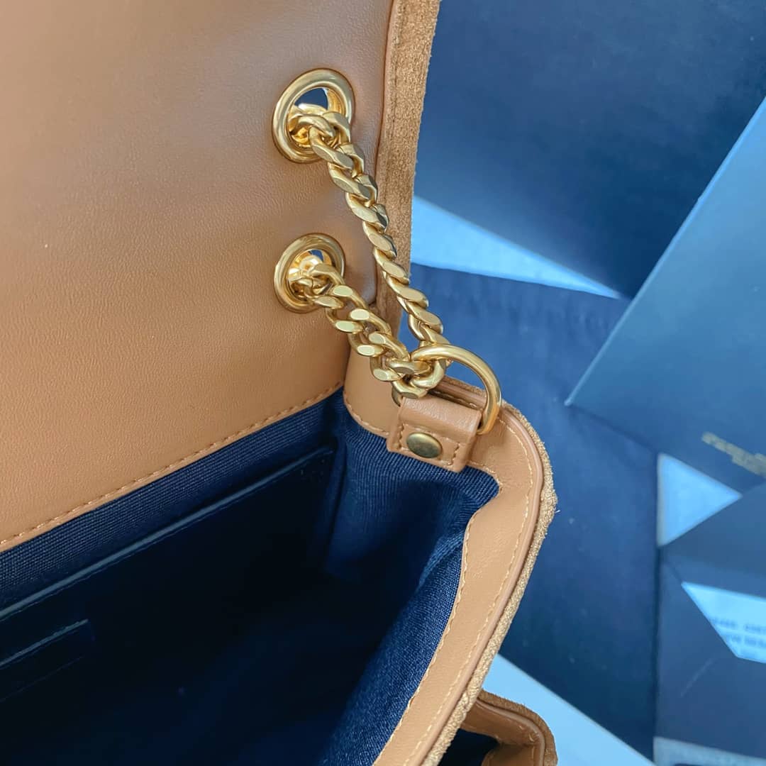YSL Dupes Bags Niki Small In Suede Leather Caramel Bag(ColaReps)