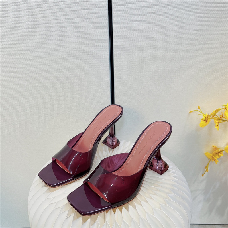 amina muaddi PVC heel pumps