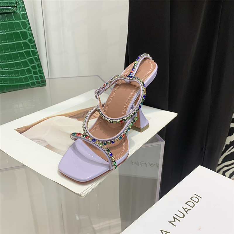 Amina Replica rhinestone heeled sandals