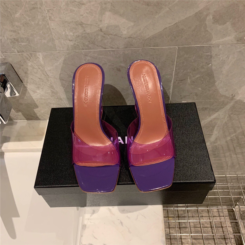 Amina Muaddi Dupes transparent bottom slippers