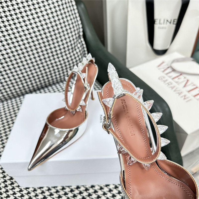amina muaddi high heel sandals