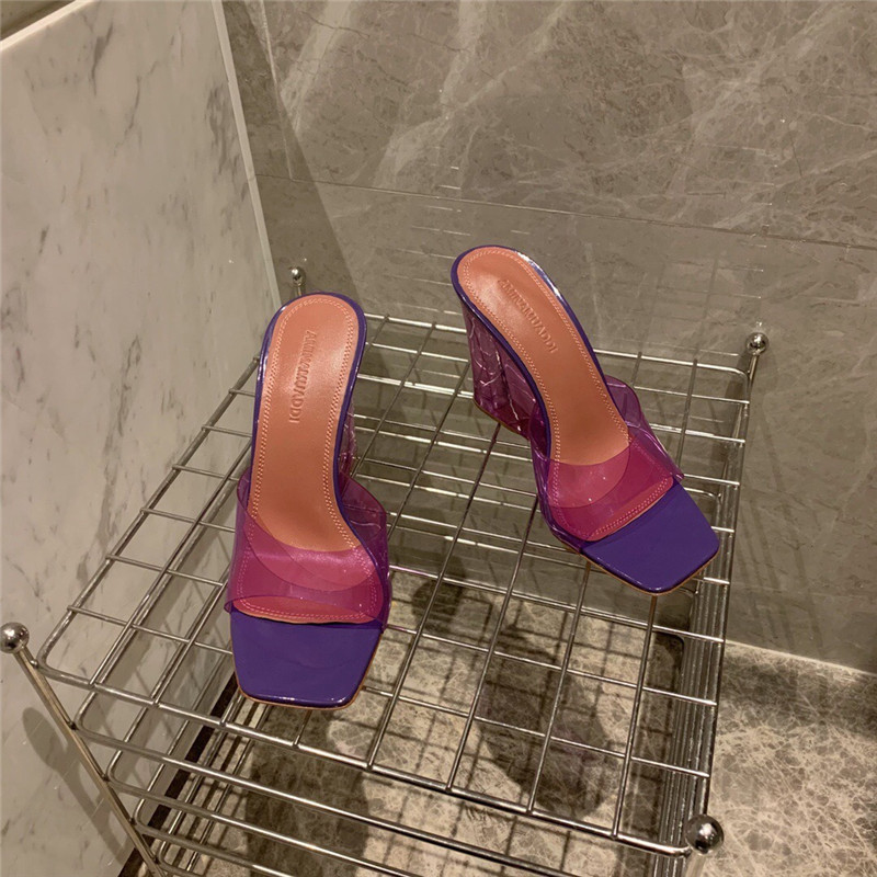 Amina Muaddi Dupes transparent bottom slippers