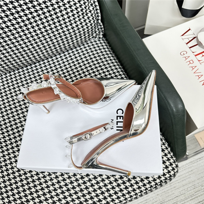 amina muaddi high heel sandals