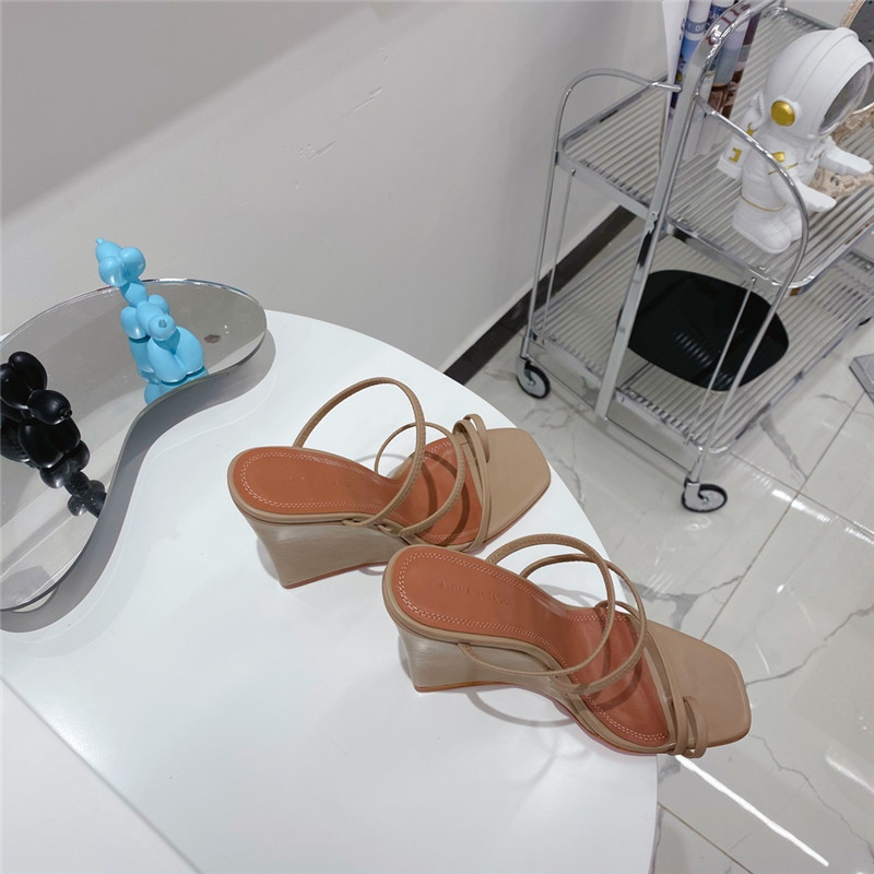 Amina Muaddi Dupes wedge slippers