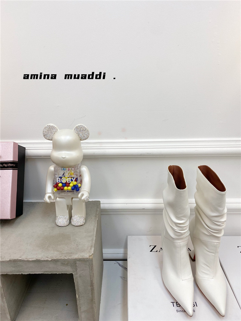 amina muaddi giorgia leather ankle boots