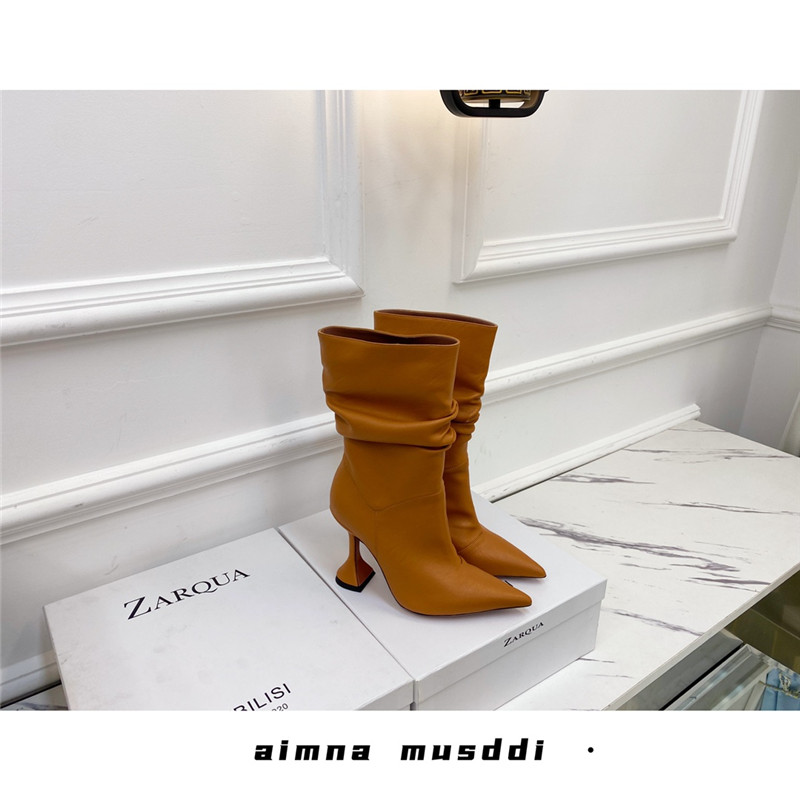 amina muaddi giorgia leather ankle boots