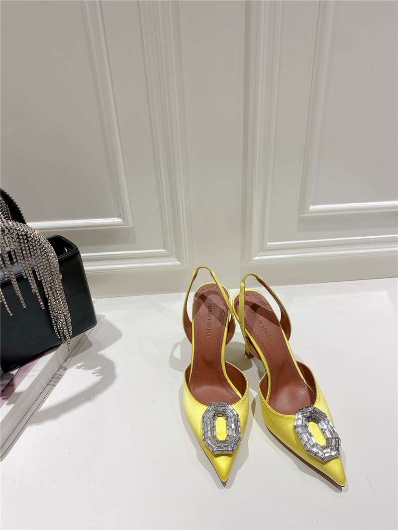 AMINA MUADDI high-end rhinestone original buckle pumps