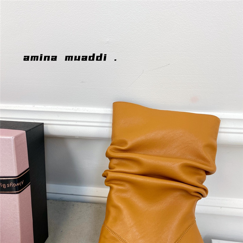 amina muaddi giorgia leather ankle boots