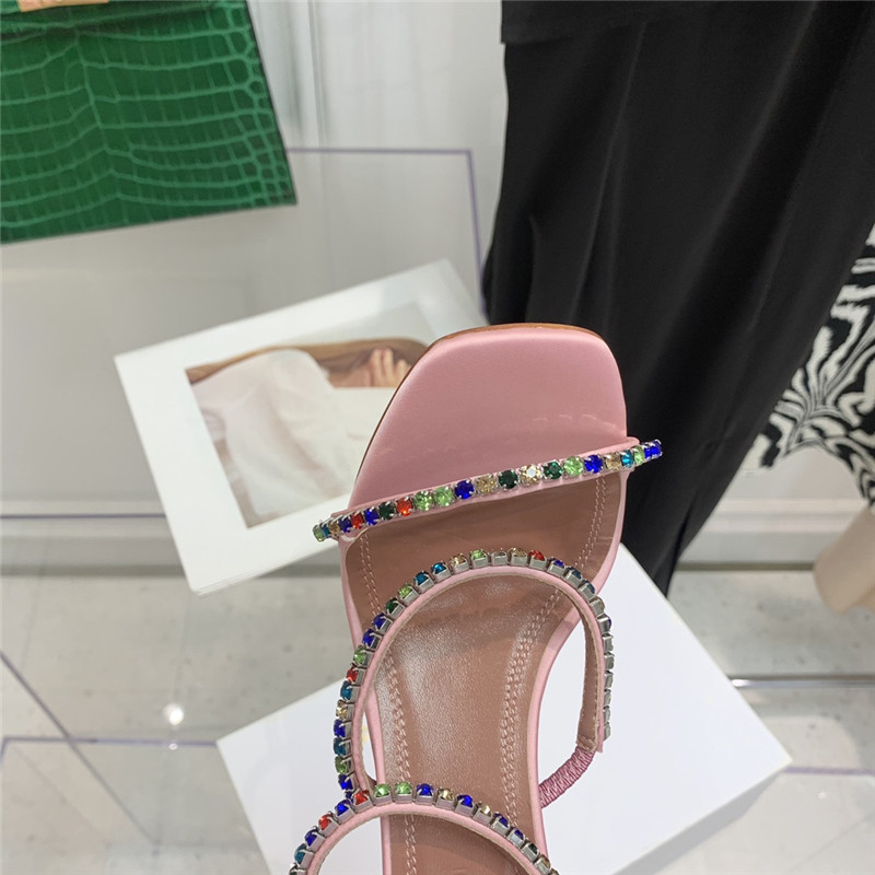 Amina Muaddi Dupes rhinestone heeled sandals