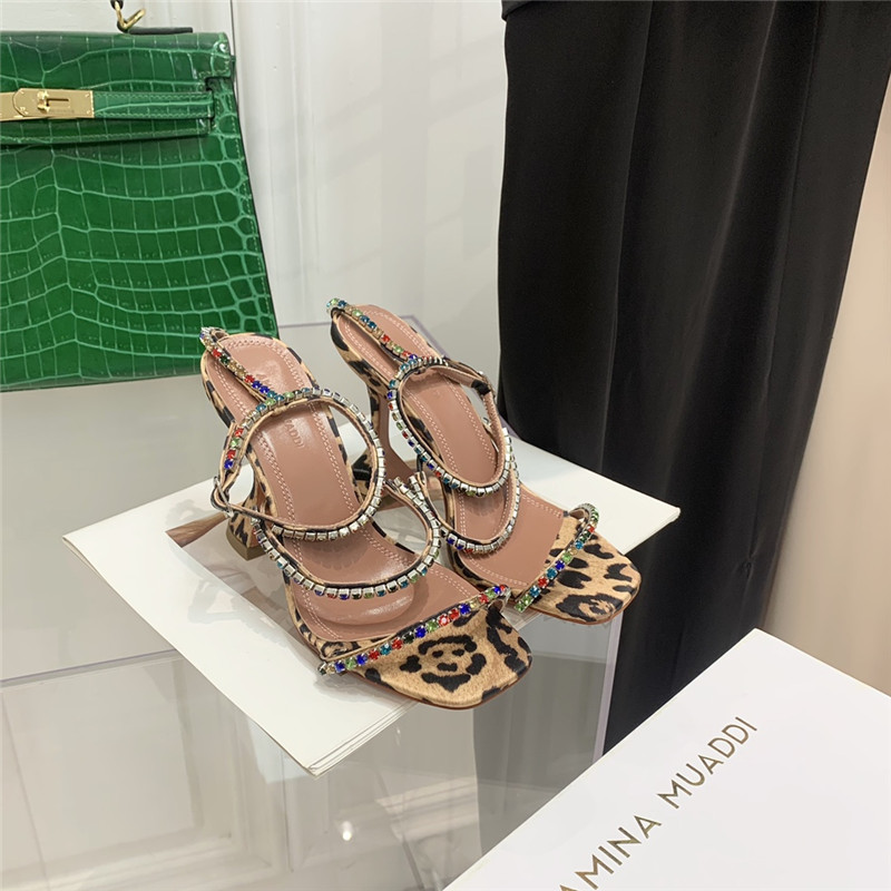 Amina Replica rhinestone heeled sandals