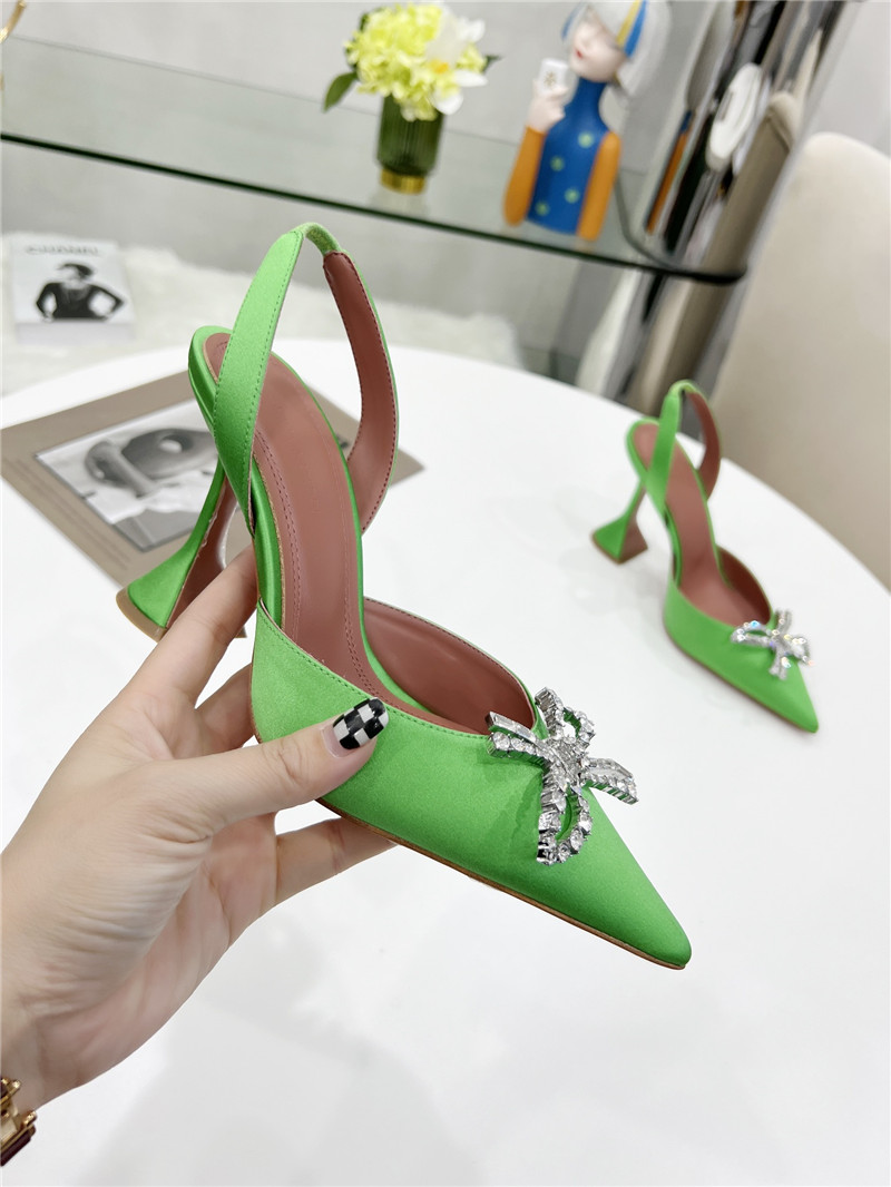 AMINA MUADDI high-end rhinestone original buckle pumps