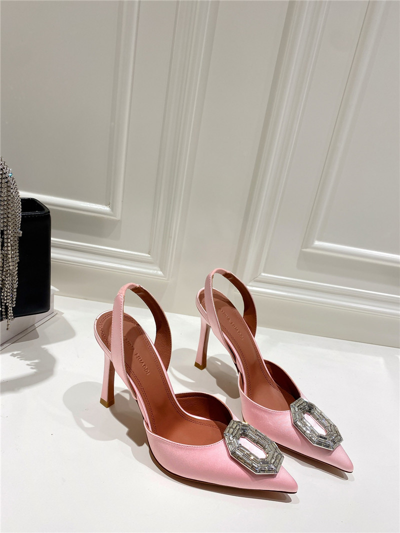 AMINA MUADDI high-end rhinestone original buckle pumps