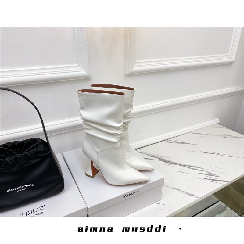 amina muaddi giorgia leather ankle boots