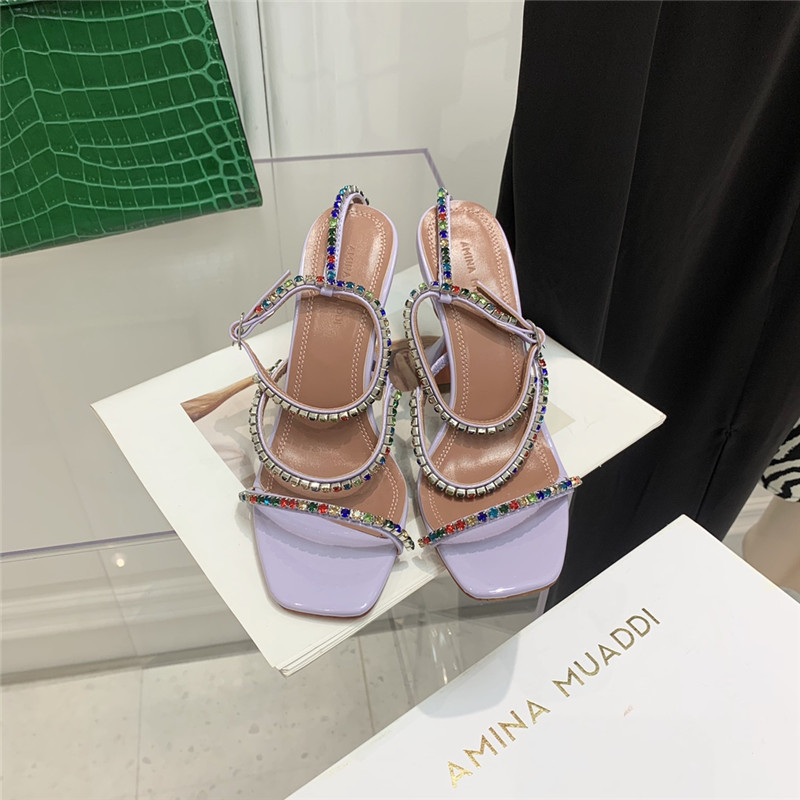 Amina Replica rhinestone heeled sandals