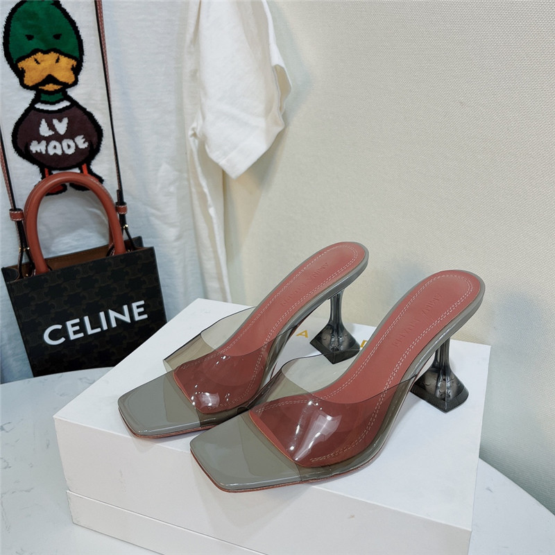 amina muaddi PVC heel pumps