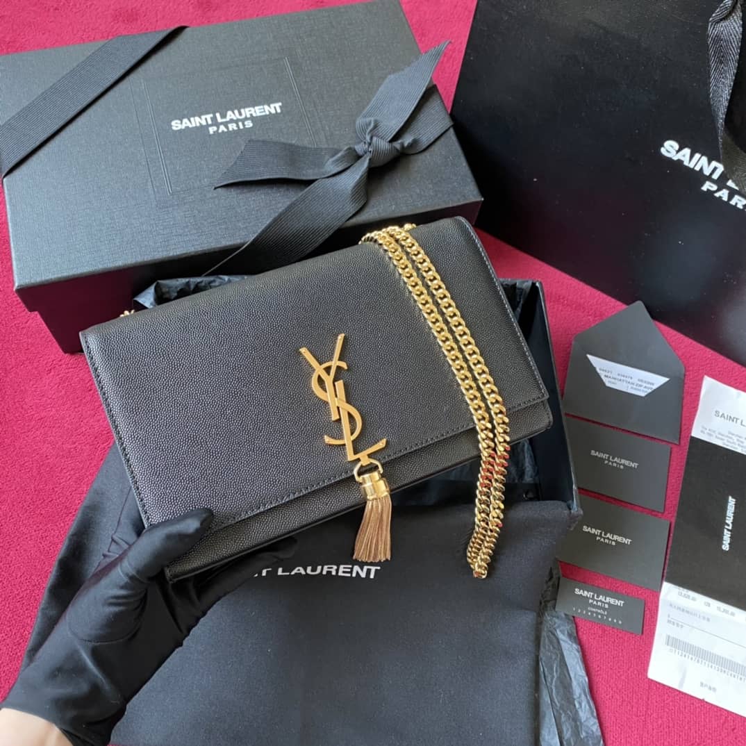YSL Dupes Bags Saint Laurent Kate Embossed Leather Medium Bag