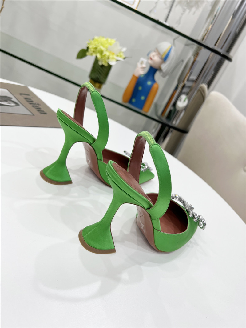 AMINA MUADDI high-end rhinestone original buckle pumps