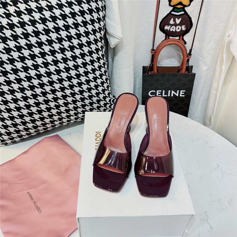 amina muaddi PVC heel pumps