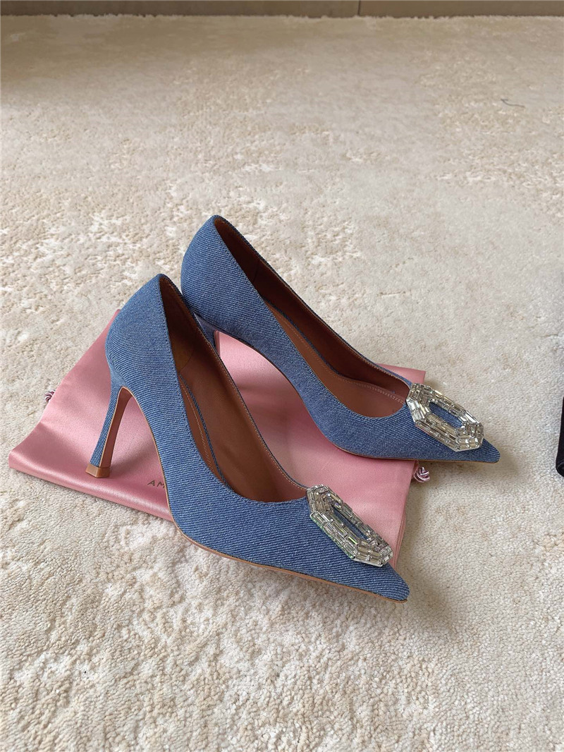 Amina Muaddi New Arrival Crystal Pumps