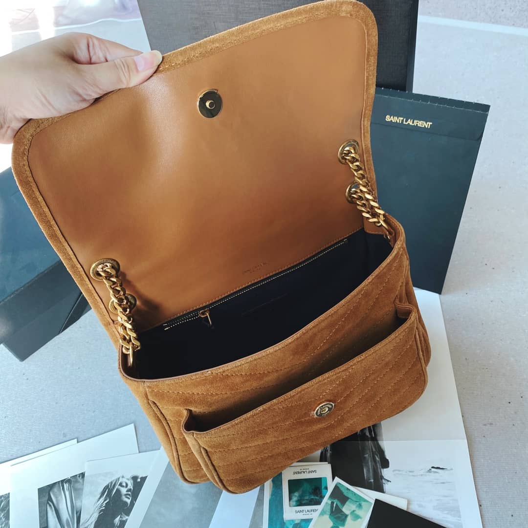 YSL Dupes Bags Niki Medium In Suede Leather Caramel Bag