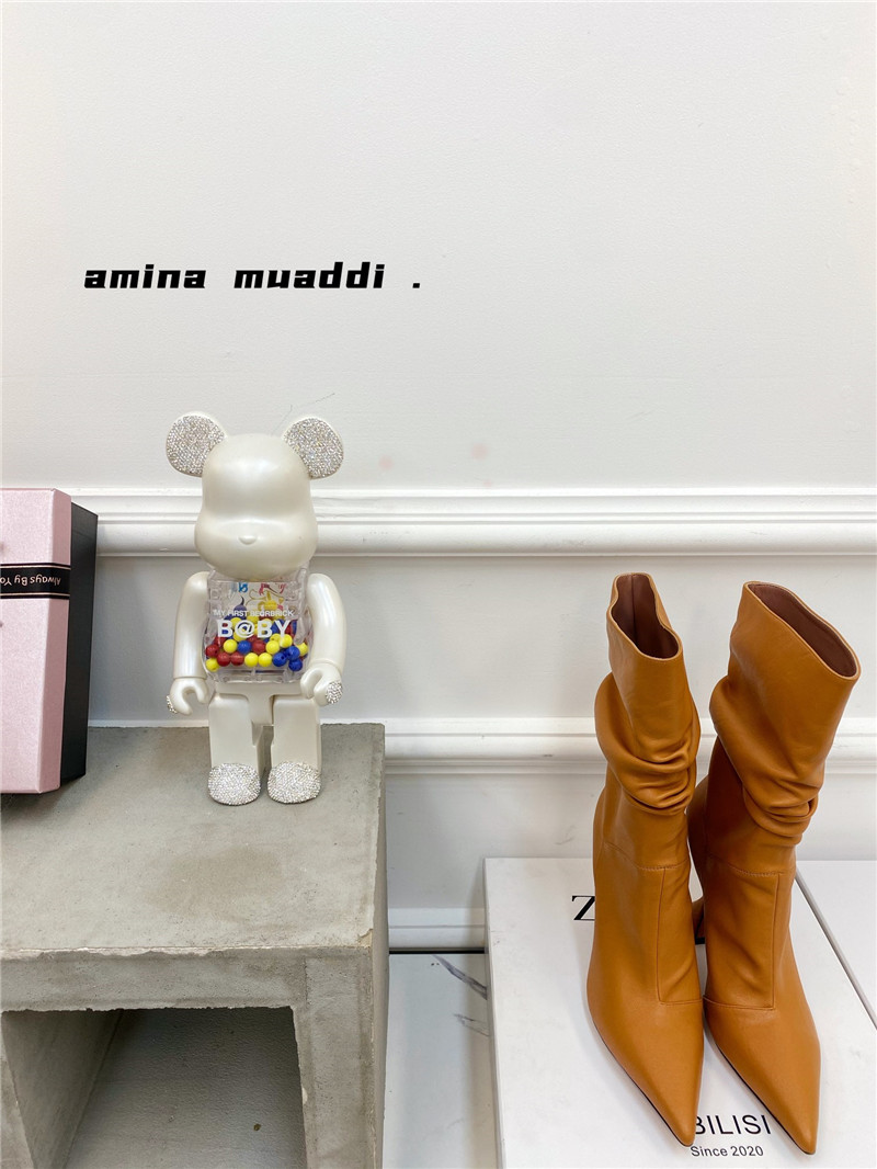 amina muaddi giorgia leather ankle boots
