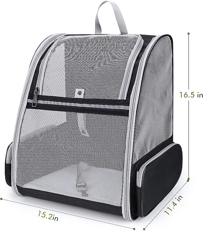 LOLLIMEOW Pet Carrier Backpack for Dogs and Cats,Puppies,Fully Ventilated Mesh,Airline Approved,Designed for Travel, Hiking, Walking & Outdoor Use