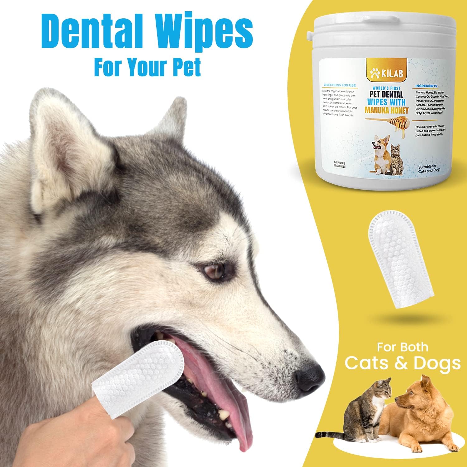Kilab Dog Dental Wipes – Advanced Dog Dental Care Products