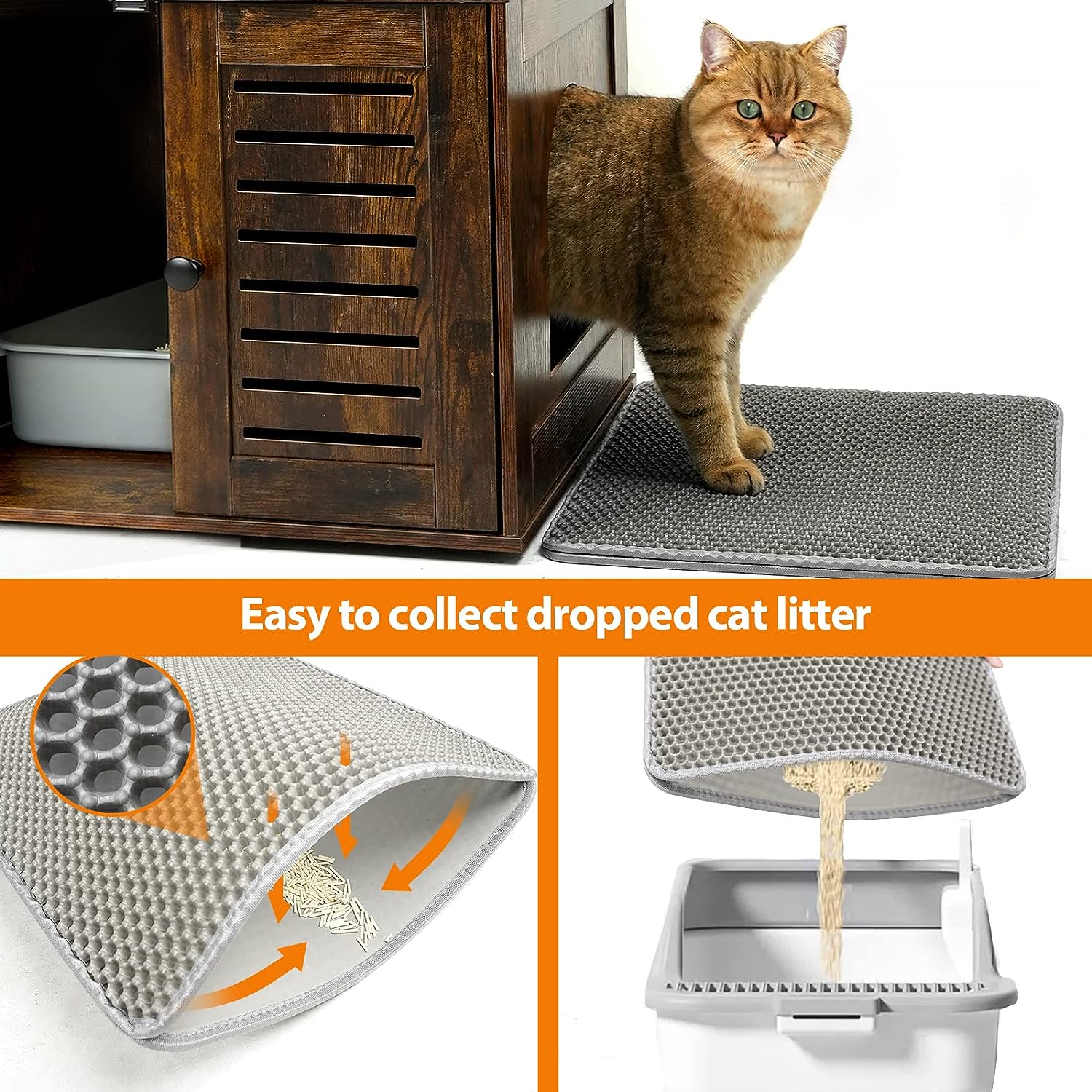 HONCET Cat Tree with Litter Box Enclosure