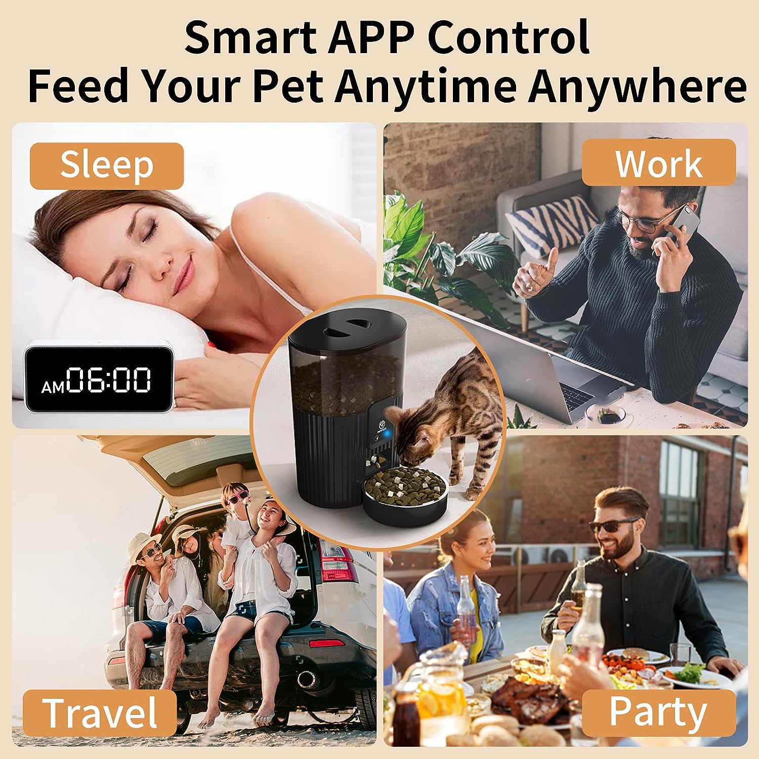 PAPIFEED Automatic Cat Feeders with APP