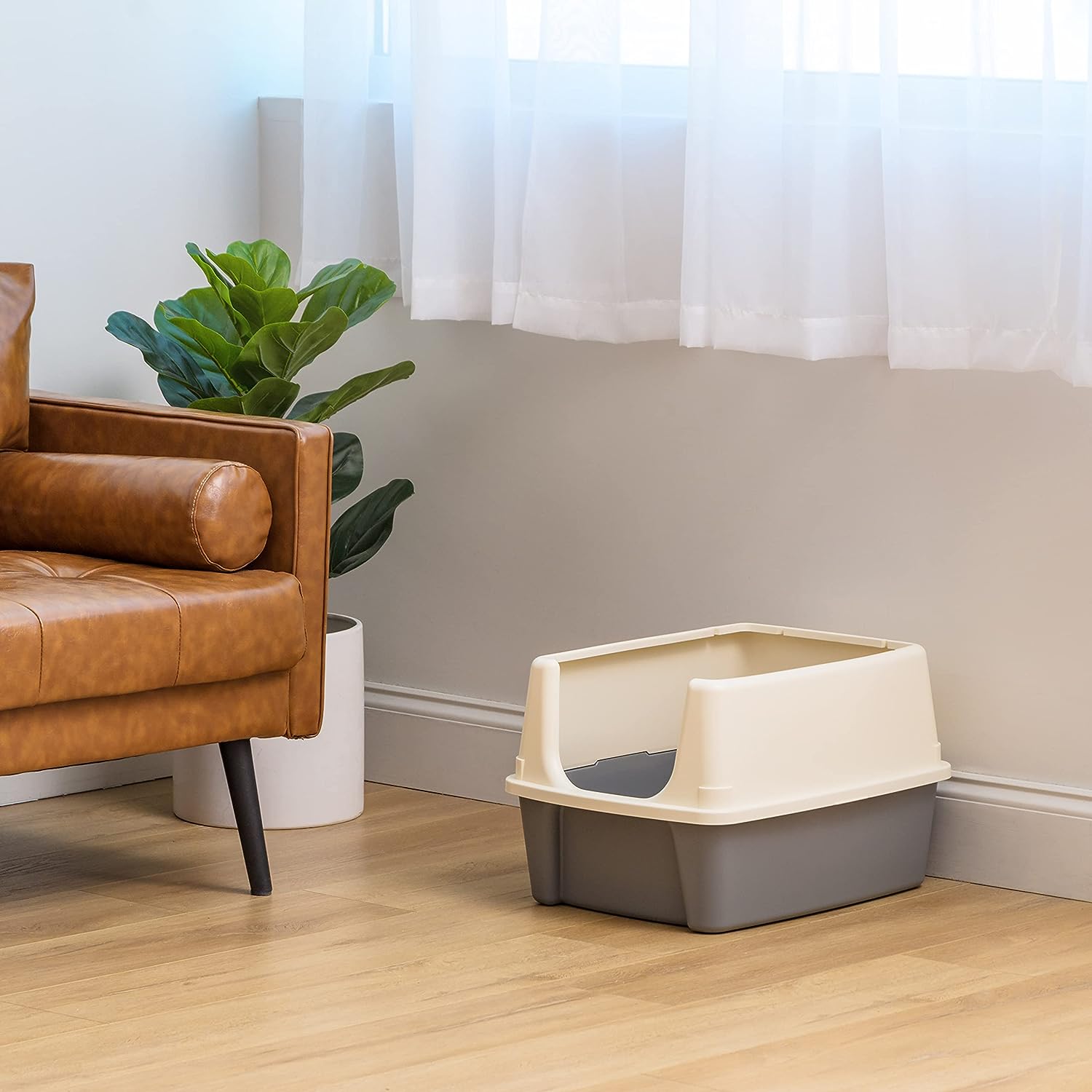 Amazon Basics Tall Open Top Cat Litter Box