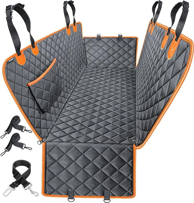 URPOWER Dog Seat Cover Car Seat Cover for Pets 100%Waterproof Pet Seat Cover Hammock 600D Heavy Duty Scratch Proof Nonslip Durable Soft Pet Back Seat Covers for Cars Trucks and SUVs