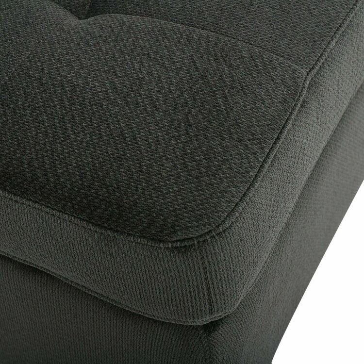 Gotham 3Piece Charcoal Fabric Sectional Sofa Set LIDL