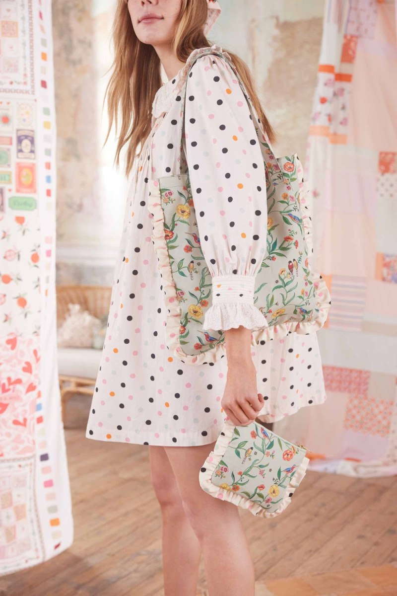 Summer Birds Frill Tote