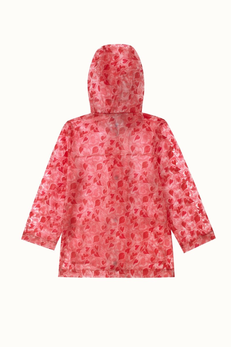 Marble Hearts Ditsy Printed Clear Rain Mac (1-10 Years Old)
